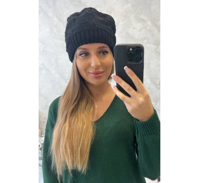 Dámská čepice Nastia K373 černá Dámská čepice Nastia K373 černá