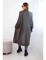 Dlouhý kardigan svetr cappuccino