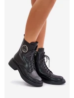 Kožené botky s podšívkou na zip černé model 21675499 - Boto Kožené botky s podšívkou na zip černé model 21675499 - Boto