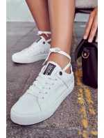 Dámské kožené tenisky Big Star - bílé/černé Dámské kožené tenisky Big Star - bílé/černé
