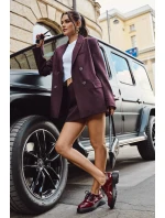 Dámské lakované kožené polobotky s připínacími doplňky Artiker – bordó