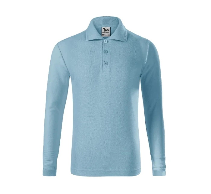 Pique Polo LS polokošile dětská nebesky modrá