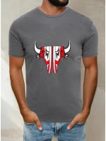 FashionStreet pánské grafitové tričko RX4931