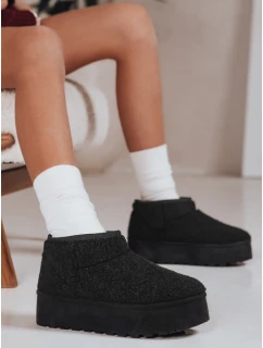 Dámské látkové sněhule s kožešinou černé FashionStreet ZY1296