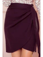 376-1 Sukně s bočním zavazováním - ČERNÁ 376-1 Sukně s bočním zavazováním - ČERNÁ