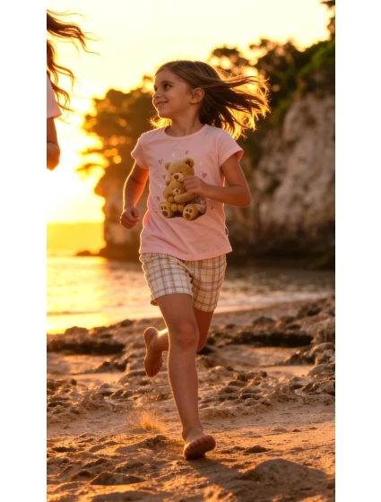 Pyžamo Cornette Kids Girl 871/115 Hug Me kr/r 98-128 Pyžamo Cornette Kids Girl 871/115 Hug Me kr/r 98-128