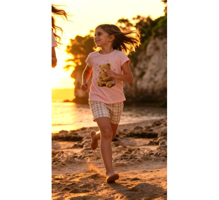 Pyžamo Cornette Kids Girl 871/115 Hug Me kr/r 98-128 Pyžamo Cornette Kids Girl 871/115 Hug Me kr/r 98-128