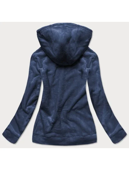 Tmavě modrá dámská plyšová mikina model 15512698 - J.STYLE