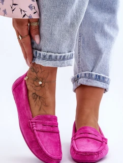 Dámské semišové mokasíny růžové model 21625584 - Boto