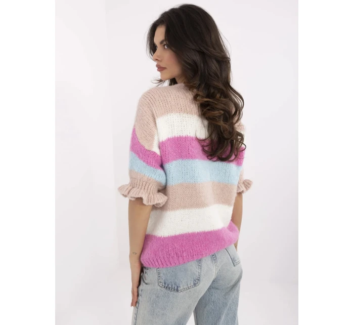 Jumper MI SW 1903.94 bílý růžový Jumper MI SW 1903.94 bílý růžový