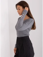 Sweter PM SW model 18969971 ciemny szary - FPrice Sweter PM SW model 18969971 ciemny szary - FPrice