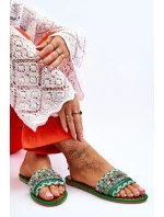 Dámské zdobené pantofle Zelene Bellisa Dámské zdobené pantofle Zelene Bellisa