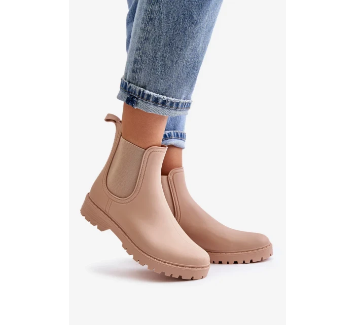 Dámské Holínky S Elastickými Vložkami Béžové Ciariel Dámské Holínky S Elastickými Vložkami Béžové Ciariel