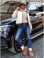 dámské džínové úzké kalhoty s páskem modré Dstreet model 21981111 - FashionStreet