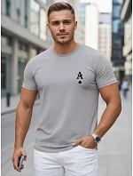 Tshirt męski bawełniany z nadrukiem AS szary model 22305547 - FashionStreet