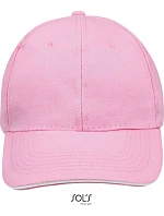 SOL'S Buffalo 6 panelová baseballová kšiltovka 25.8100 pink/white