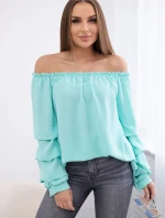 Španělská halenka s ozdobnými rukávy mincovna