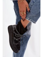 Dámské sněhule Isalisse se šněrováním – černé Dámské sněhule Isalisse se šněrováním – černé