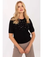 Svetr s krátkým rukávem model 216755 Factory Price Svetr s krátkým rukávem model 216755 Factory Price