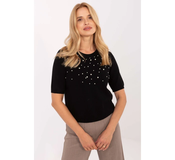 Svetr s krátkým rukávem model 216755 Factory Price Svetr s krátkým rukávem model 216755 Factory Price