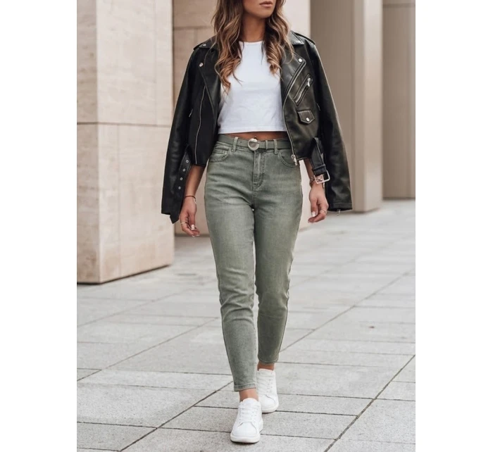 Dámské džínové kalhoty slim fit s páskem SLIMFIZ modré FashionStreet UY2494 Dámské džínové kalhoty slim fit s páskem SLIMFIZ modré FashionStreet UY2494