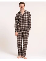 Pyžamo Moraj PDM5700-003 dlouhé rukávy, velikosti M–4XL, rozepínací