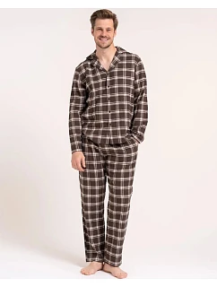 Pyžamo Moraj PDM5700-003 dlouhé rukávy, velikosti M–4XL, rozepínací