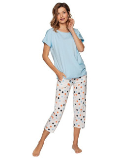 Luxusní dámské pyžamo Lenka modré