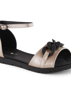 Vinceza W JAN309A ploché sandály se zlatým řetízkem
