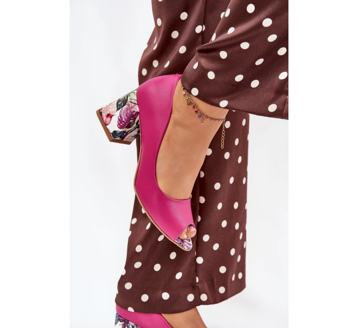 Kožené lodičky se podpatkem Fuchsie Lewski Shoes model 21704088 - Boto