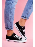 Dámské Klasické Tenisky Černé S Bílou Podešví Omerta Dámské Klasické Tenisky Černé S Bílou Podešví Omerta