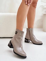 Boty na podpatku MR880-093 šedé - Step in style