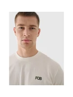 Pánské tričko oversize s potiskem a dlouhým rukávem 4F 4FWAW24TLONM315-11S Pánské tričko oversize s potiskem a dlouhým rukávem 4F 4FWAW24TLONM315-11S