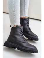 Zateplené botky workery dámské model 21671558 černé - Big Star Shoes Zateplené botky workery dámské model 21671558 černé - Big Star Shoes