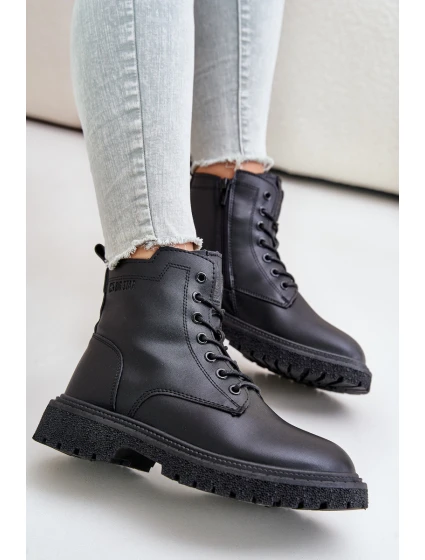 Zateplené botky workery dámské model 21671558 černé - Big Star Shoes Zateplené botky workery dámské model 21671558 černé - Big Star Shoes