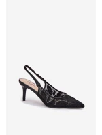 Krajkové Lodičky Sandály S  Černé model 21699340 - Boto