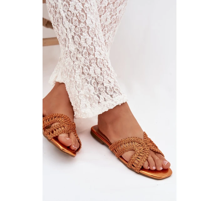 Dámské ploché oranžové pantofle model 22032000 - Boto