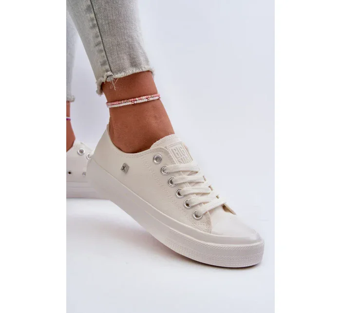 Klasické dámské tenisky Big Star Bílé Klasické dámské tenisky Big Star Bílé