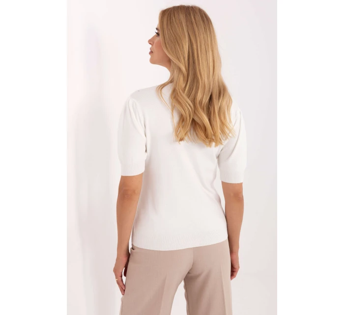 Svetr s krátkým rukávem model 216776 Factory Price Svetr s krátkým rukávem model 216776 Factory Price