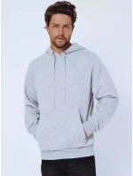 Pánská šedá mikina s kapucí Dstreet BX5019