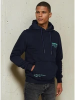 Pánská mikina s kapucí tmavě modrá Dstreet BX5689 Pánská mikina s kapucí tmavě modrá Dstreet BX5689