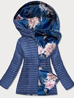 Světle modrá dámská oboustranná bunda s kapucí (SF732)