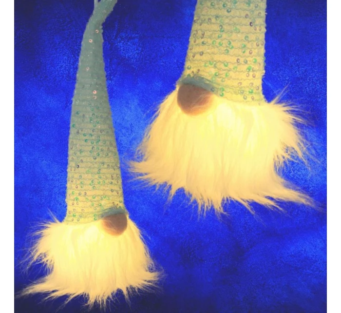 DEKORATIVNÍ LED SANTA CLAUS 25CM MODRÁ