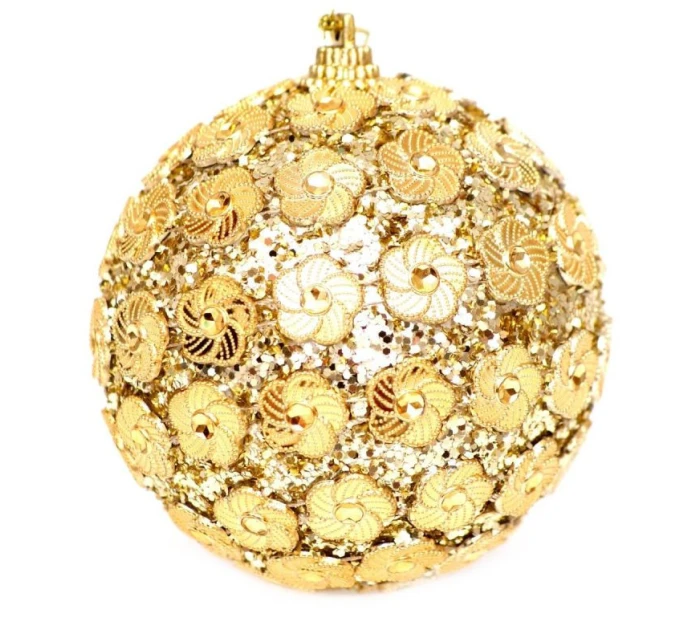 OZDOBNÁ CETKA S FLITRY 8CM ZLATÁ