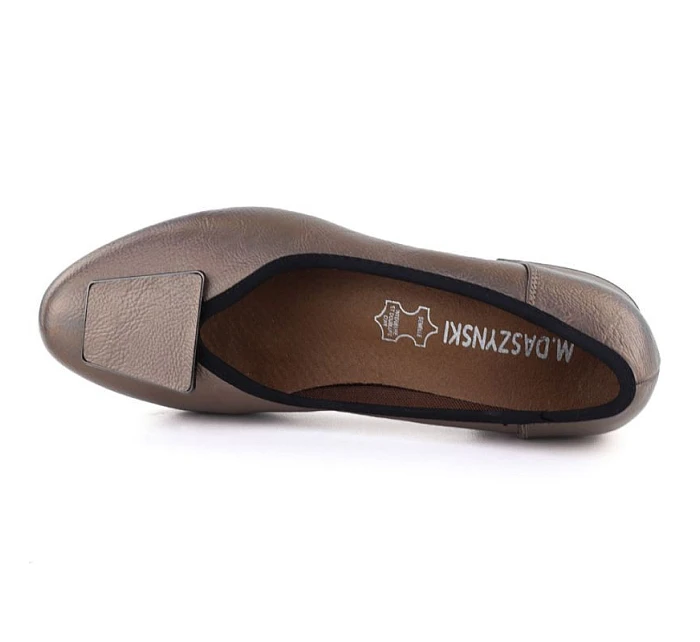 Dámské lodičky na klínku pohodlné zlaté M.Daszynski model 22068930 3 Dámské lodičky na klínku pohodlné zlaté M.Daszynski model 22068930 3