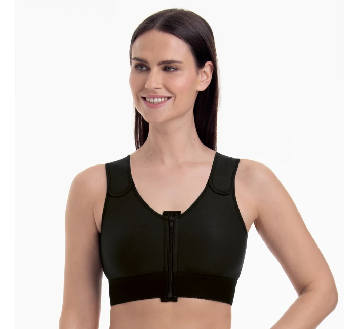 Kompresní podprsenka Valencia k oboustran.,zap. vpředu 1194X black - Anita Care