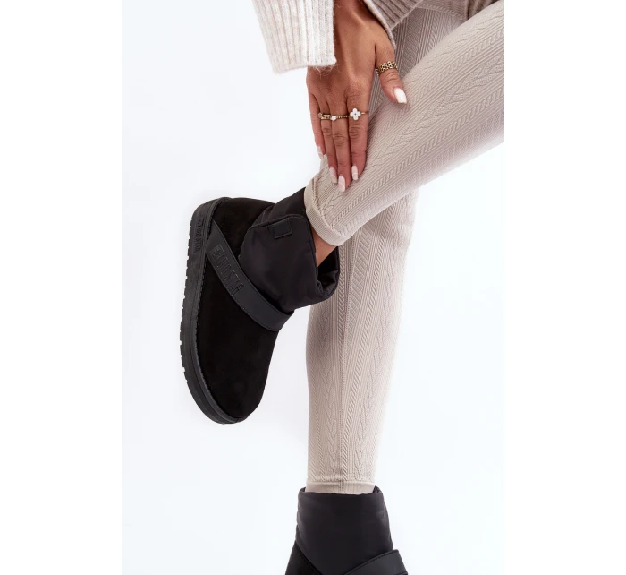 Ocieplené sněhule na platformě černé Big Star MM274151 Ocieplené sněhule na platformě černé Big Star MM274151