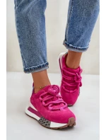 Dámské Zamszové Tenisky Na Platformě S Šněrováním Fuchsie Artiker model 21671689 - Boto Dámské Zamszové Tenisky Na Platformě S Šněrováním Fuchsie Artiker model 21671689 - Boto