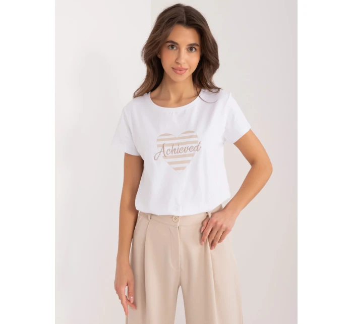 T shirt RV TS model 19768911 biało beżowy - FPrice