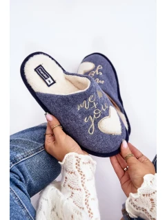 Dámské klasické zateplené pantofle Blue Mabira